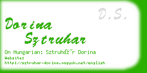 dorina sztruhar business card